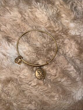 Alex + Ani Gold Puzzle Piece Charm Bangle Bracelet